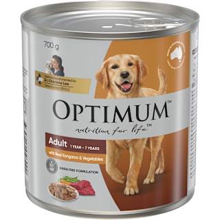 Optimum Grain Free Kangaroo & Vegetables Wet Dog Food Can