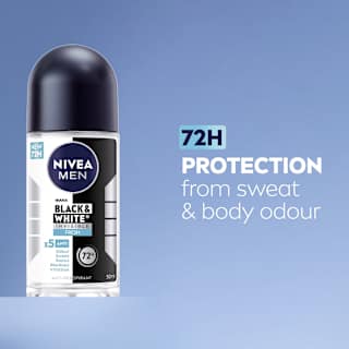NIVEA MEN Black & White Invisible Fresh Anti-Perspirant Roll-On