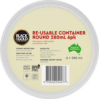 Black & Gold Container Round