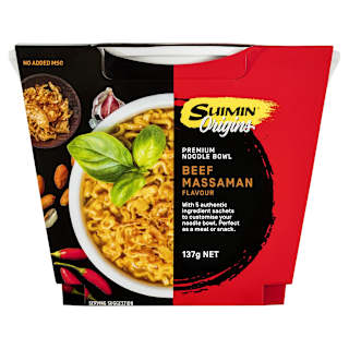 Suimin Origins Premium Noodle Bowl Beef Massaman