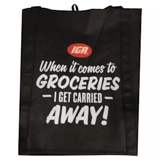 IGA Large Black Reusable Bag