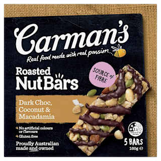 Carman's Dark Choc Macadamia Coconut Nut Bars