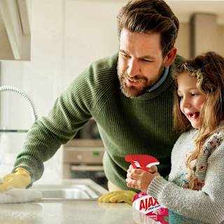 Ajax Spray n' Wipe Multi-Purpose Kitchen & Bathroom Cleaner Trigger Surface Spray Vanilla & Berries