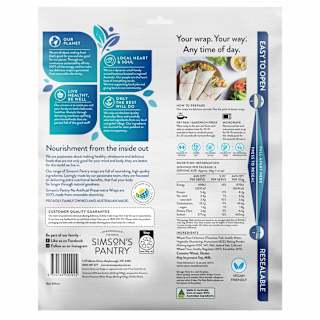 Simson's Pantry Wraps No Artificial Preservatives Premium White Large Wraps