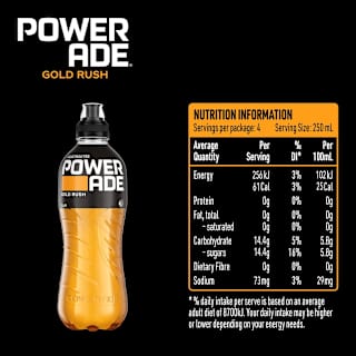 Powerade Isotonic Gold Rush Sports Drink Sipper Cap