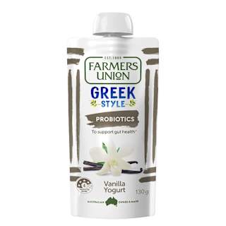 Farmers Union Greek Style Yogurt Vanilla Pouch
