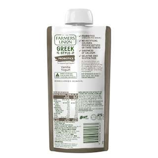 Farmers Union Greek Style Yogurt Vanilla Pouch