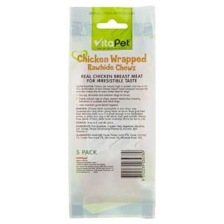 VitaPet Chewz Dog Treats Chicken Wrapped Rawhide Twists