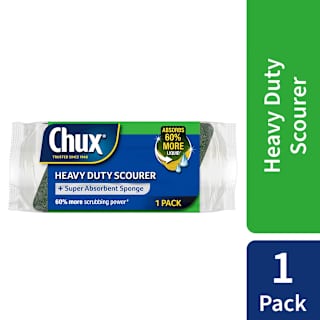 Chux Heavy Duty Scourer with Super Absorbent Sponge
