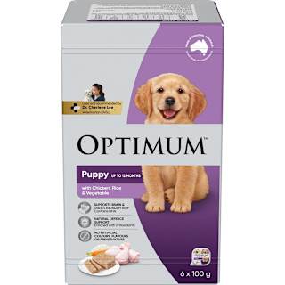 Optimum Puppy Wet Dog Food With Chicken, Rice & Vegetables Trays