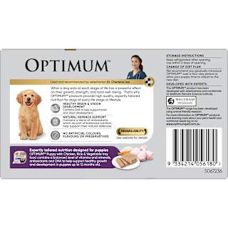 Optimum Puppy Wet Dog Food With Chicken, Rice & Vegetables Trays