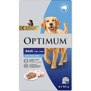 Optimum Wet Dog Food With Chicken & Rice Trays