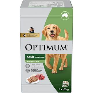 Optimum Wet Dog Food With Lamb & Rice Trays
