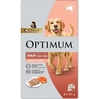 Optimum Wet Dog Food Salmon & Rice Trays