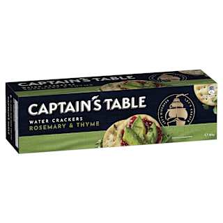 Captain's Table Water Crackers Rosemary & Thyme