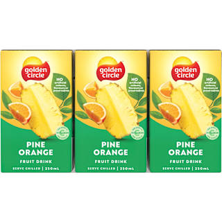 Golden Circle Pine Orange Fruit Drink Multipack Poppers
