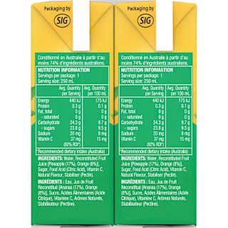 Golden Circle Pine Orange Fruit Drink Multipack Poppers