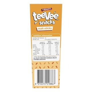 Arnott's Tee Vee Snacks Malt Sticks