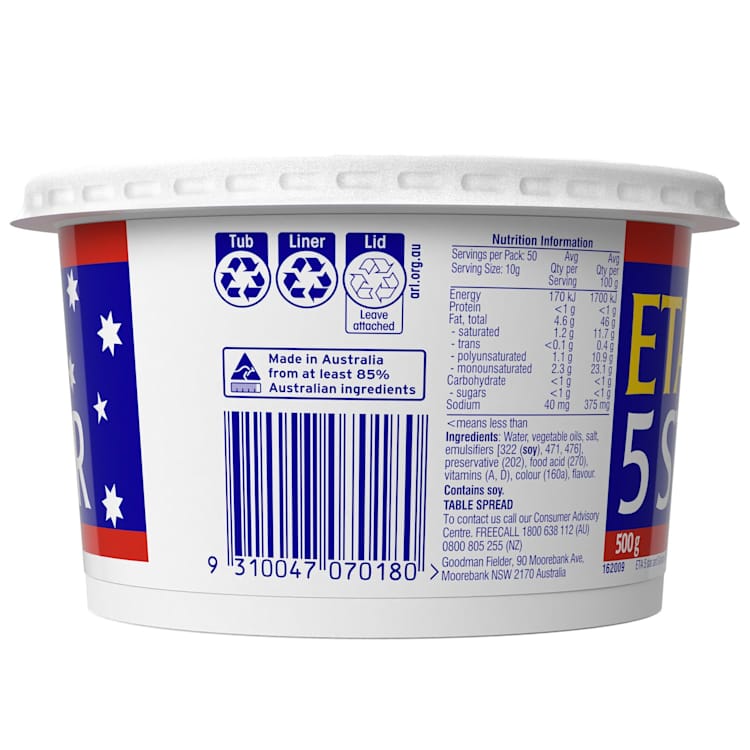 ETA Generic Margarine 5 Star