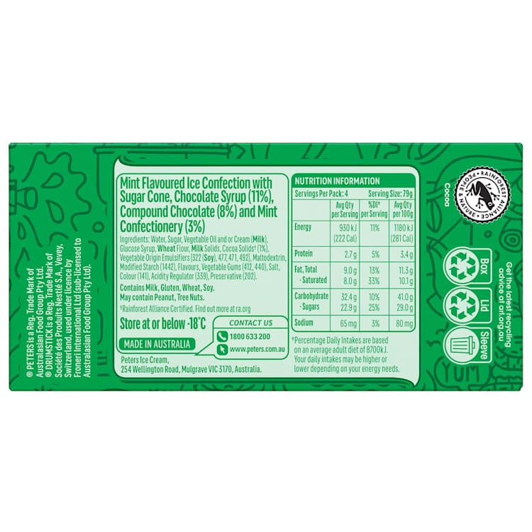 Peters Drumstick Chocolate Mint