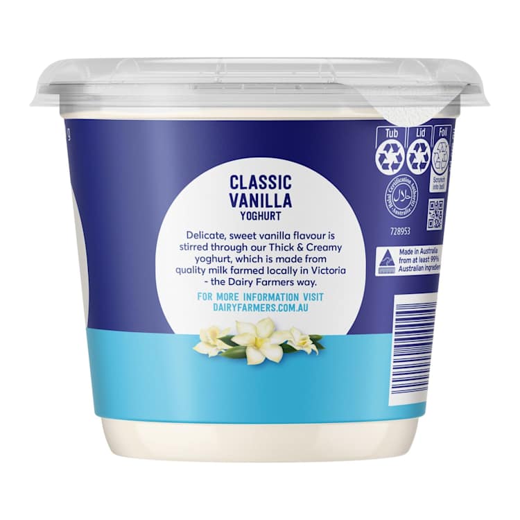 Dairy Farmers Thick & Creamy Yoghurt Classic Vanilla