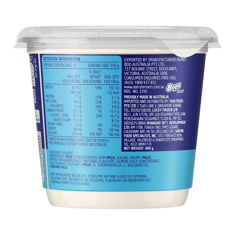 Dairy Farmers Thick & Creamy Yoghurt Classic Vanilla