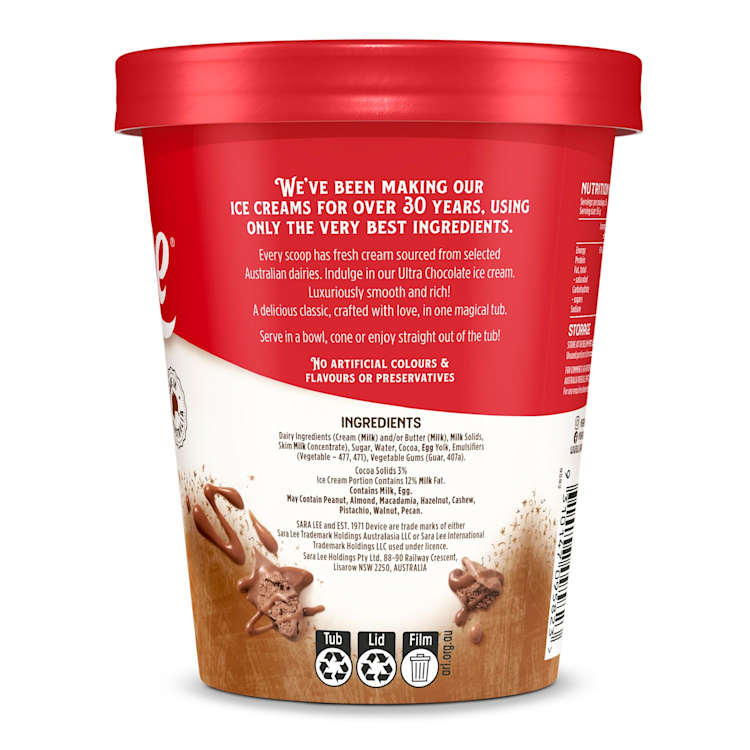 Sara Lee Ice Cream Rich Ultra Chocolate