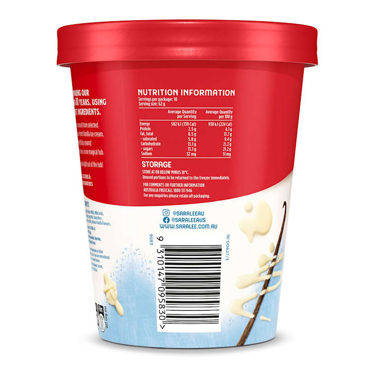 Sara Lee Ice Cream Creamy French Vanilla