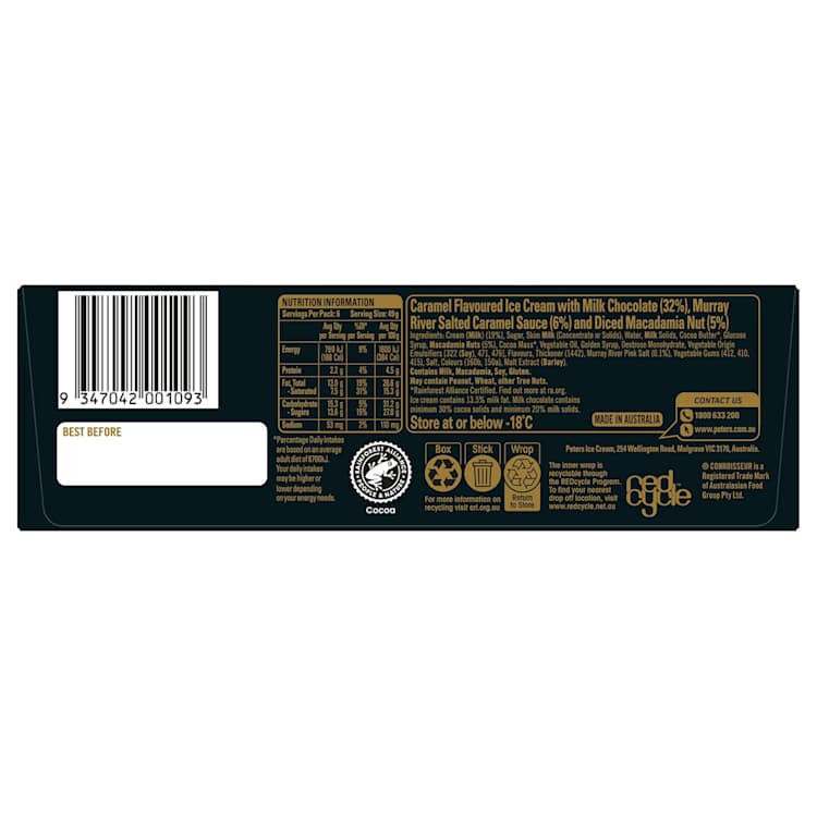 Connoisseur Salted Caramel Macadamia Mini