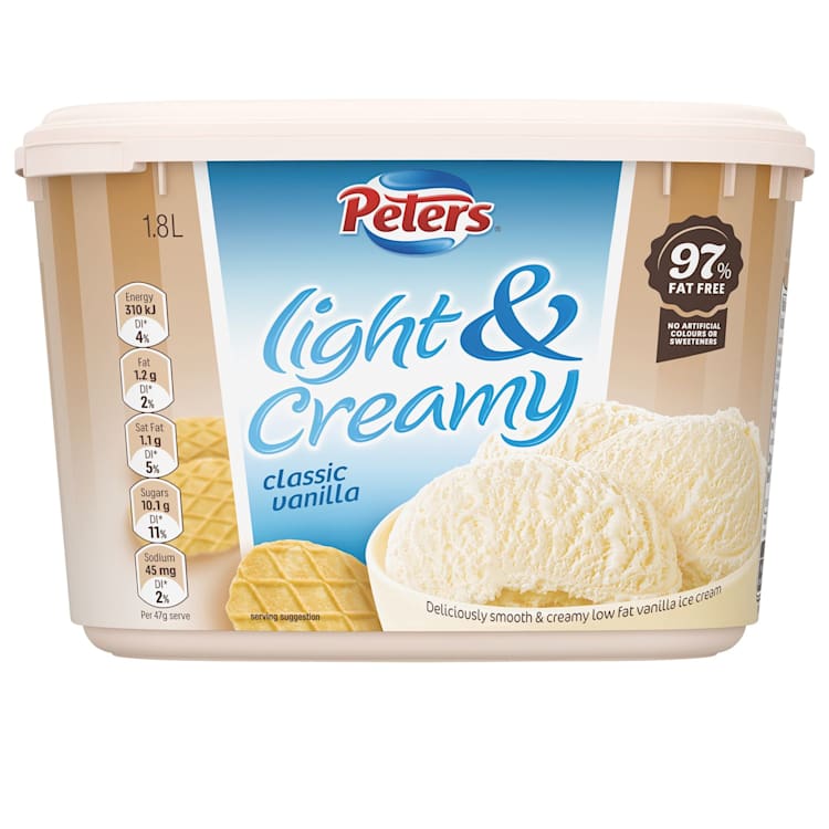 Peters Light & Creamy Classic Vanilla Ice Cream