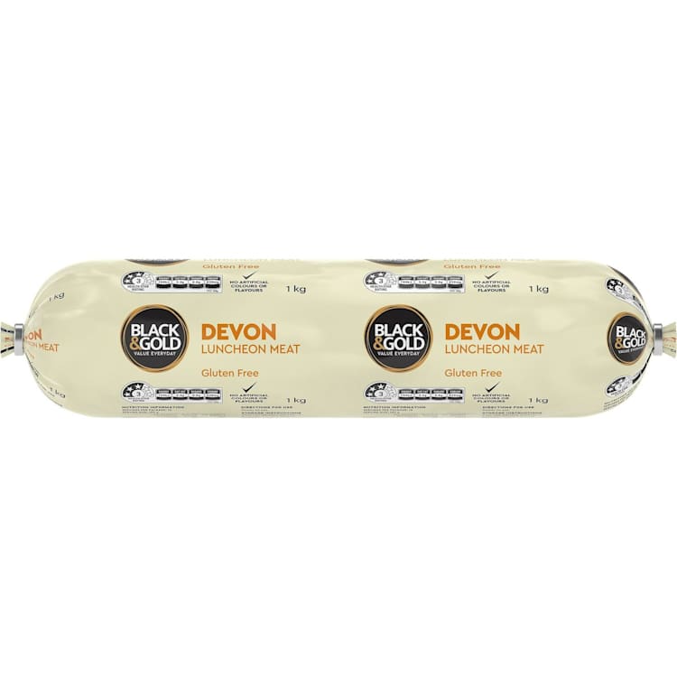 Black & Gold Devon Luncheon Meat