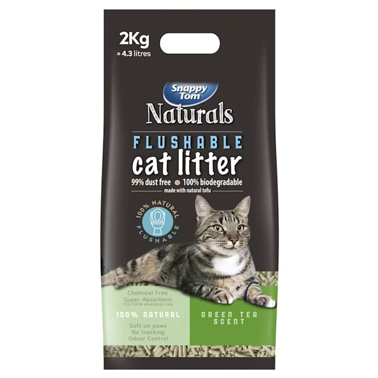 Snappy Tom Naturals Flushable Cat Litter Unscented