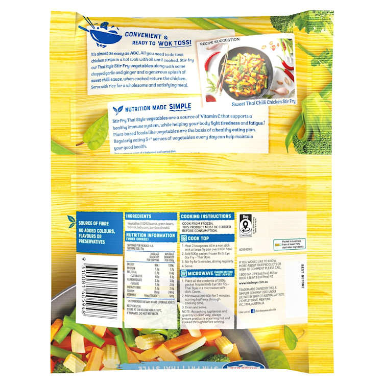 Birds Eye Stir Fry Mix Thai