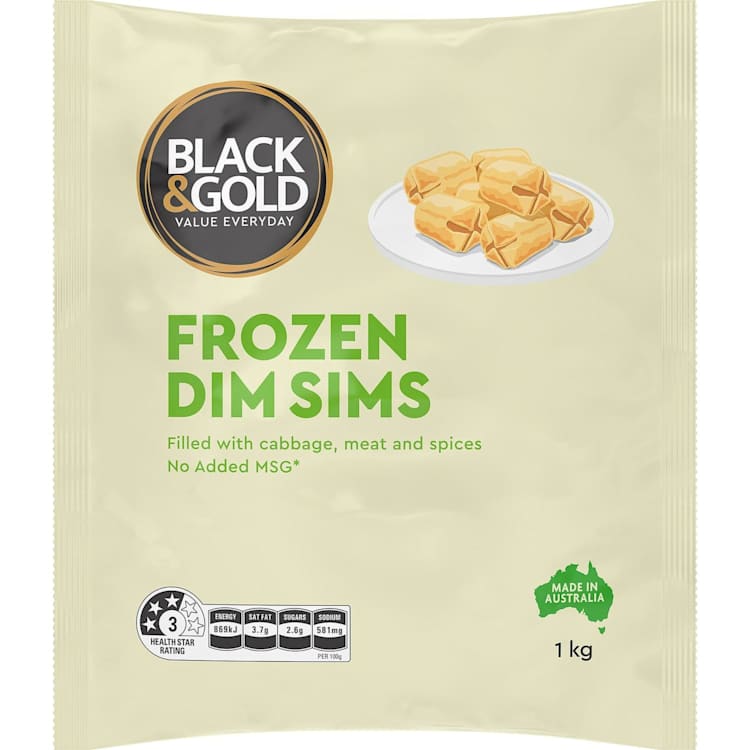 Black & Gold Frozen Dim Sims
