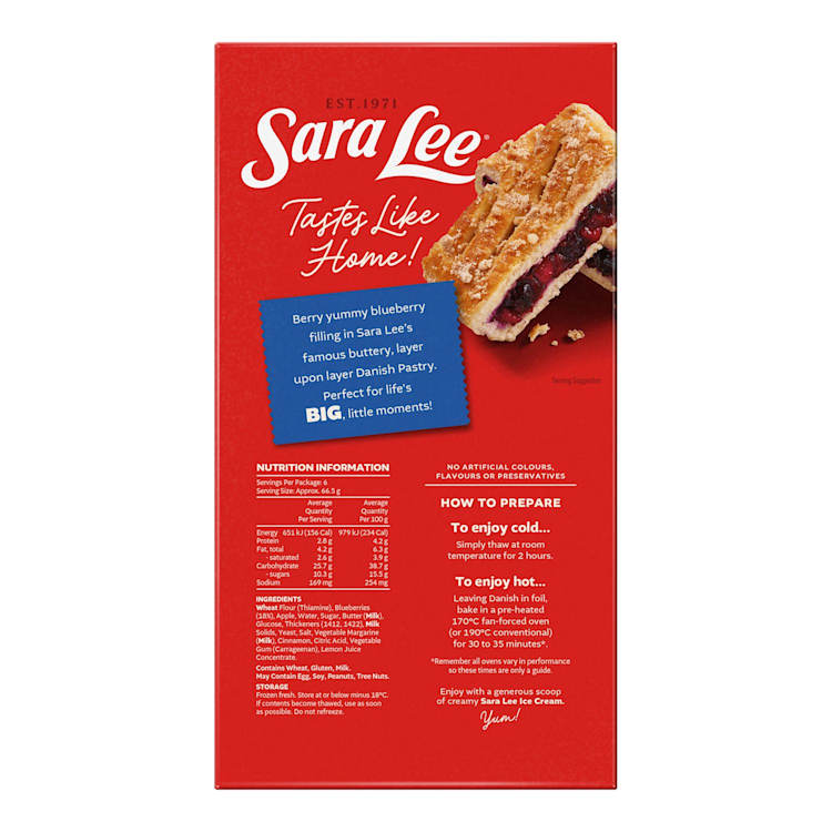 Sara Lee Blueberry Danish