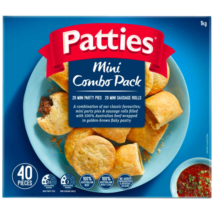 Patties Mini Combo Pack Party Pies & Sausage Rolls