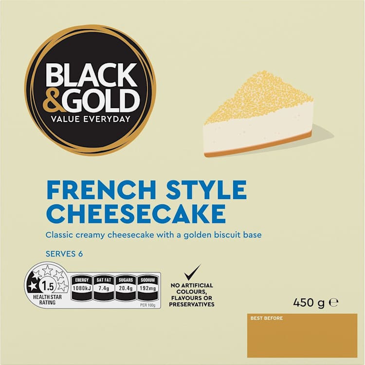 Black & Gold French Style Cheesecake
