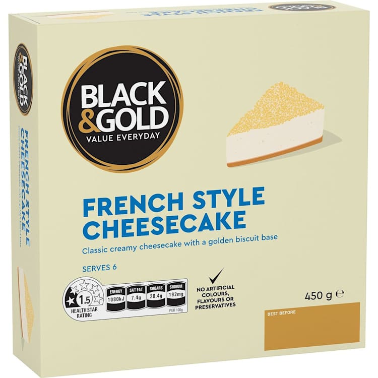 Black & Gold French Style Cheesecake