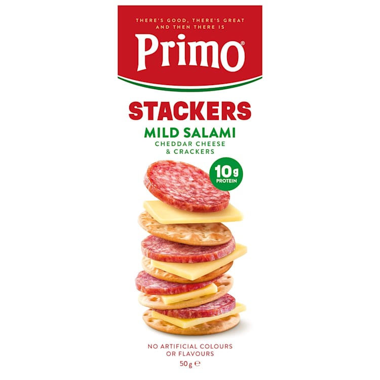Primo Stackers Mild Salami with Crackers & Cheddar Cheese
