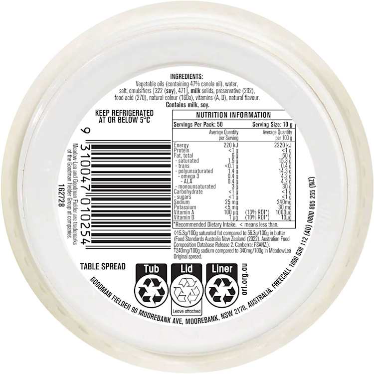 MeadowLea Salt Reduced Spread