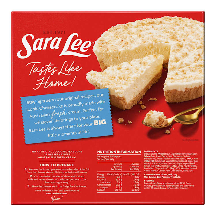 Sara Lee French Cream Cheesecake