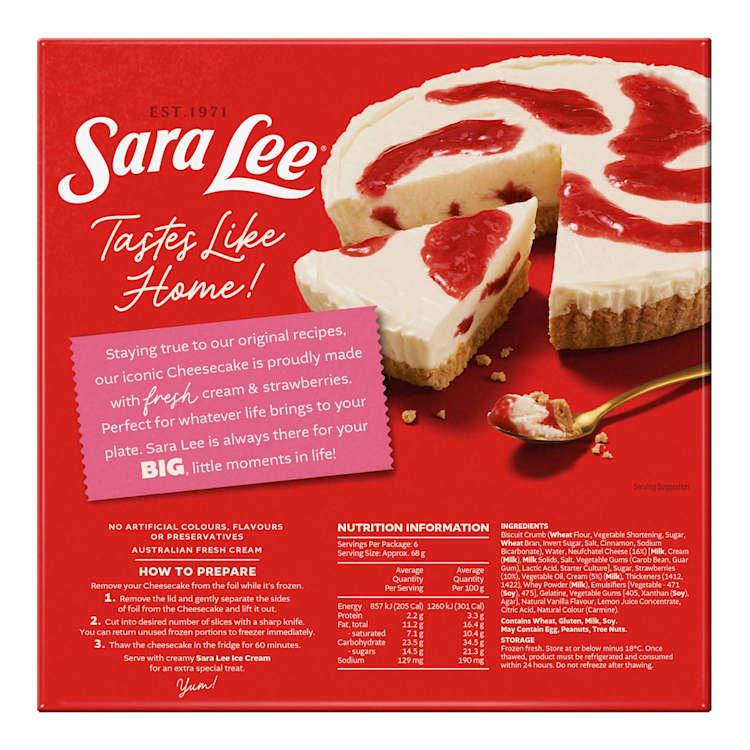 Sara Lee Strawberry Cheesecake