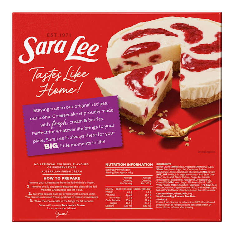 Sara Lee Mixed Berry Cheesecake