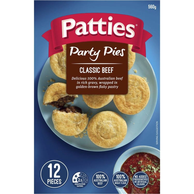 Patties Party Pies Classic Beef
