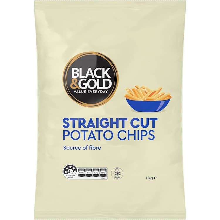 Black & Gold Straight Cut Potato Chips