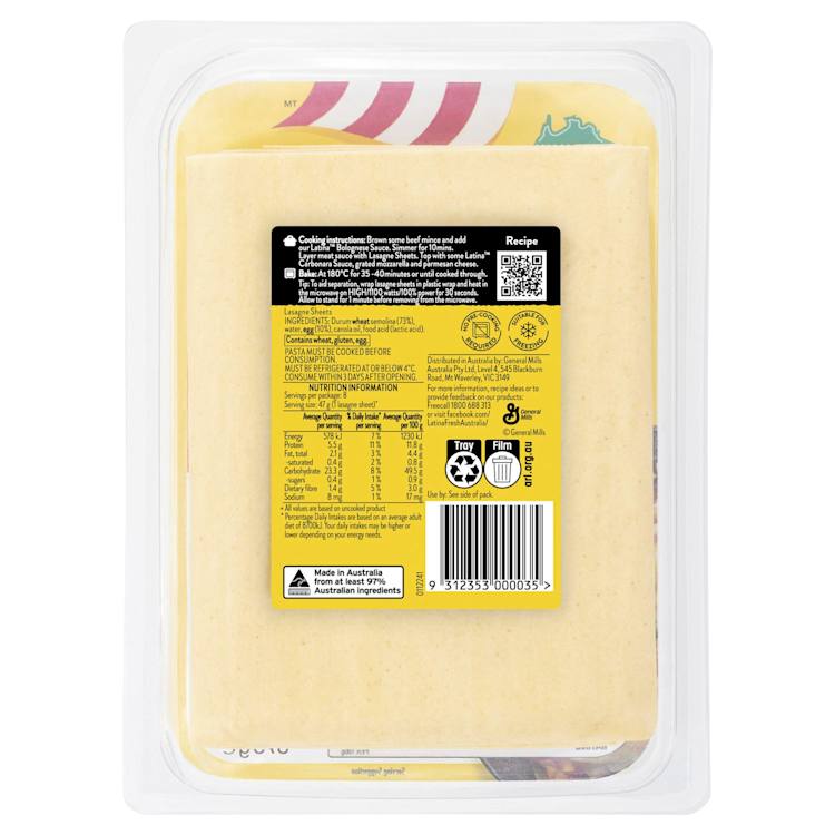 Latina Fresh 8 Lasagne Sheets