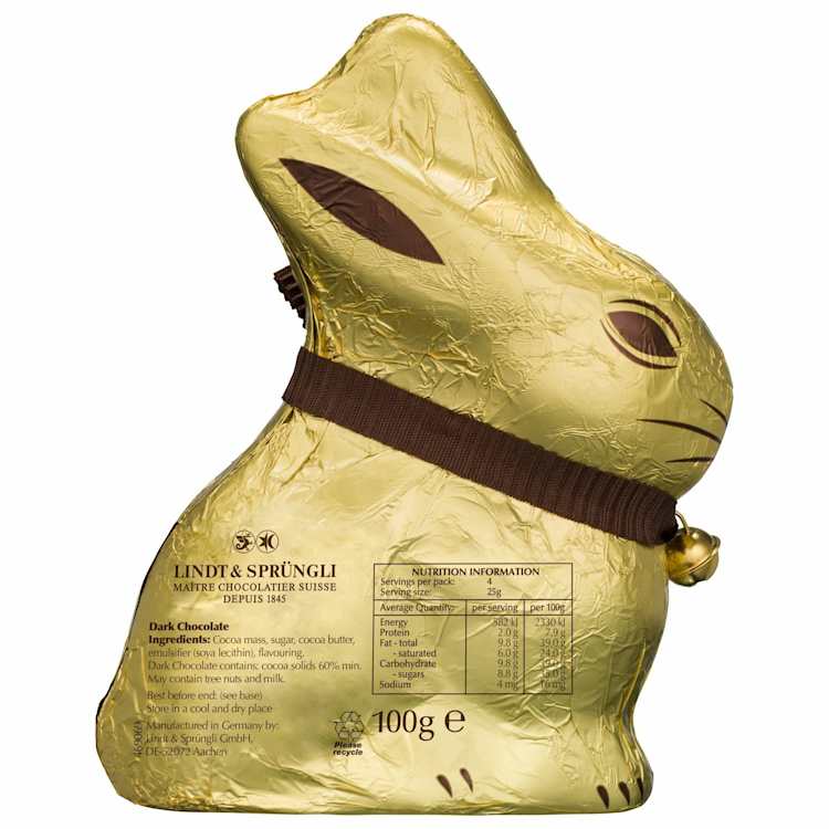 Lindt Gold Bunny Dark Chocolate Easter
