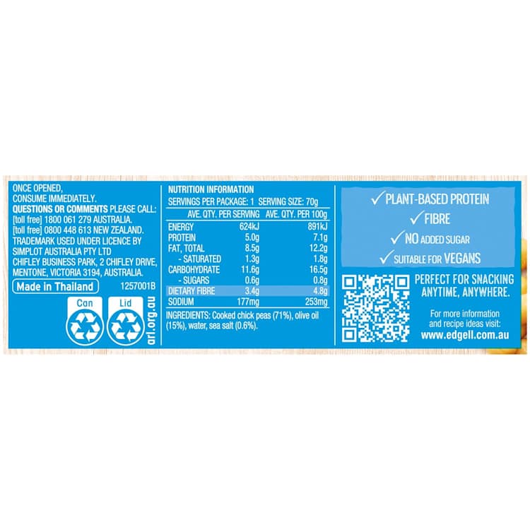 Edgell Chick Pea Olive Oil & Sea Salt