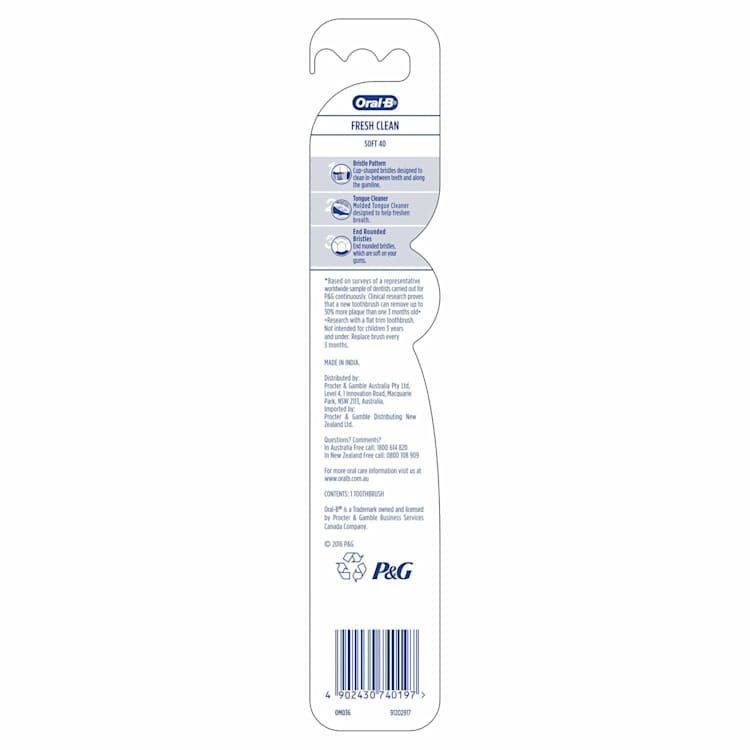 Oral-B All Rounder Fresh Clean Soft Manual Toothbrush