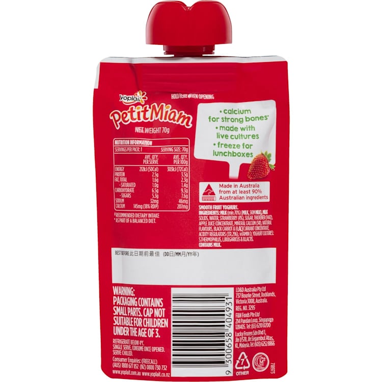Yoplait Petit Miam Yoghurt Strawberry